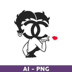 Betty Boop Chanel Png, Chanel Logo Png, Betty Boop Png, Cartoon Chanel Png, Fashion Brands Png, Chanel Logo Png