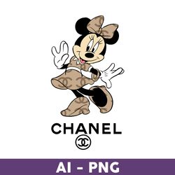 Minnie Mouse Chanel Png, Chanel Brands Logo Png, Minnie Png, Disney Chanel Png, Disney Png, Fashion Bands Png - Download