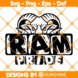Ram Pride Svg, Game Day Svg, Ram Pride Mascot Svg, Team Spirit SVG, Ram Pride Sport svg, School Mascot Svg