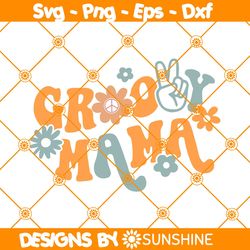 Groovy MAMA Svg, Matching mommy and me Svg, Hippie Svg, Flower power Svg, Groovy vibes Svg, File For Cricut