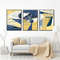 Abstract yellow-blue posters, triptych can be downloaded