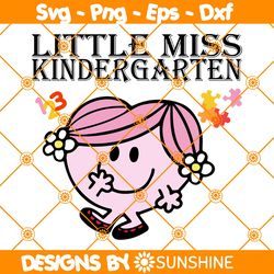 Little Miss Kindergarten Svg, Little Miss Back to School Svg, Little Miss Svg, Kindergarten Svg, Back to School Svg