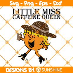 Little Miss Caffeine Queen Svg, Little Miss Coffee SVG , Little Miss Iced Coffee Svg, Caffeine Queen Iced Coffee Svg