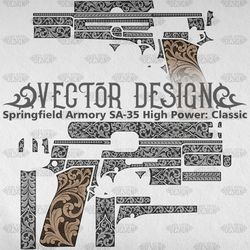 VECTOR DESIGN Springfield Armory SA-35 High Power Classic Scrollwork