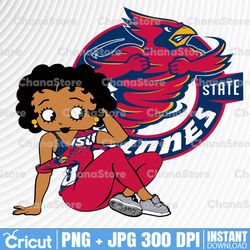 betty boop with iowa state png file, ncaa png, sublimation ready, png files for sublimation,printing dtg printing