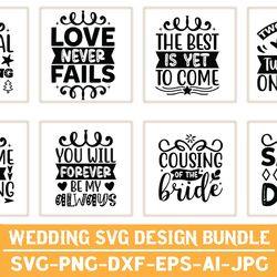 wedding bundle design | 21 design bundle sublimation cricut, svg, pdf, png cricut print file, wedding svg bundle, instan