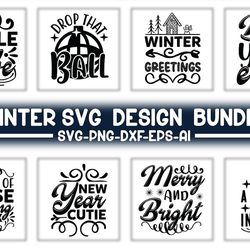 winter svg design bundle