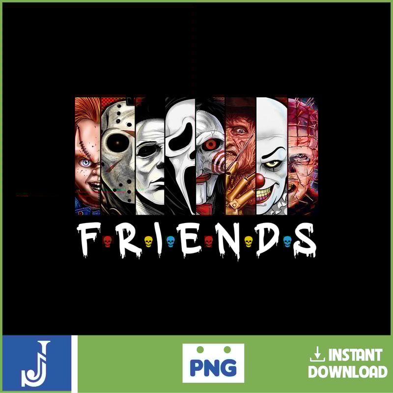 Horror Characters Png, Horror Squad Png, Horror Friends Png, Halloween Horror Png, Halloween PNG, Horror Squad, Friends Horror Characters (2).jpg