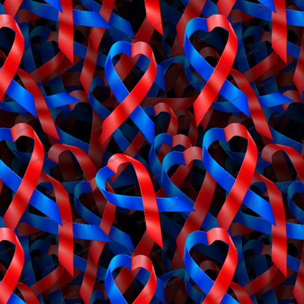 Congenital Heart Defect Awareness Ribbon 21 Seamless Tileabl - Inspire ...