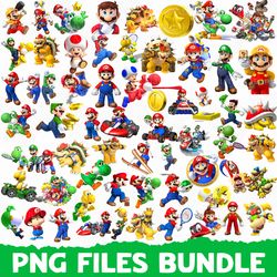super mario png bundle, super mario bundle, super mario transparent png, mario and luigi, mario bros. movie png