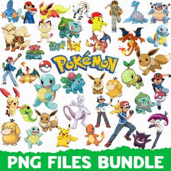 Pokemon Bundle PNG, Pokemon PNG, Pikachu png, Bundle Pokemon PNG, Pokemon Png Files, PNG Files