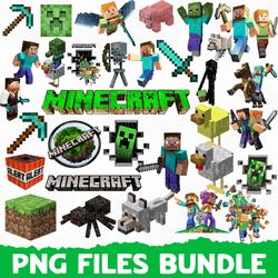 Minecraft Bundle PNG, Minecraft PNG, Gaming png Bundle, Mine PNG Bundle, Mine Free Clipart, Mine PNG, Instant Download