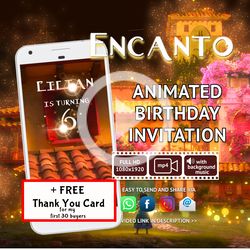 Encanto Themed Video Invitation Personalized For you, Animated Invitation, Birthday Invitation, Kids Invitation