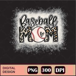 baseball mom leopard game day vibes t-ball png digital file download