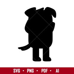 bluey jack army silhoutte svg, jack army dog svg, bluey svg, cartoon svg, png pdf ai digital file