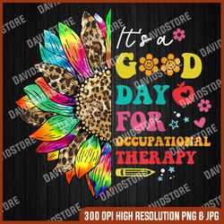 it's a good day for occupational therapy leopard daisy png, it's a good day for occupational therapy png, png high