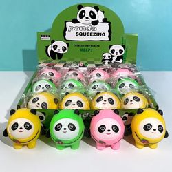 panda touchable lights up squishy fidget toy for kids - set of 2