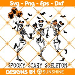Spooky Scary Skeleton Svg, Spooky Halloween Svg, Spooky Skeleton Svg, Spooky Season Svg, Skeleton Svg, File For Cricut