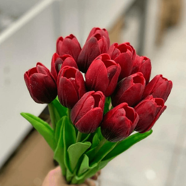 droopfreemulticolorrealtouchtulipflowerssetred.png
