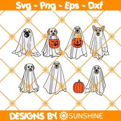 Cute Ghost Dog Svg, Boo Svg Svg, Cute Dog Svg, Ghost Dog Svg, Halloween Svg, Spooky Pumpkin Svg, File For Cricut