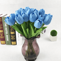 Timeless Real Touch Tulip Flowers Bouquet: Soft, Long-Lasting, and Perfect for Weddings, Spring, or Home Decor