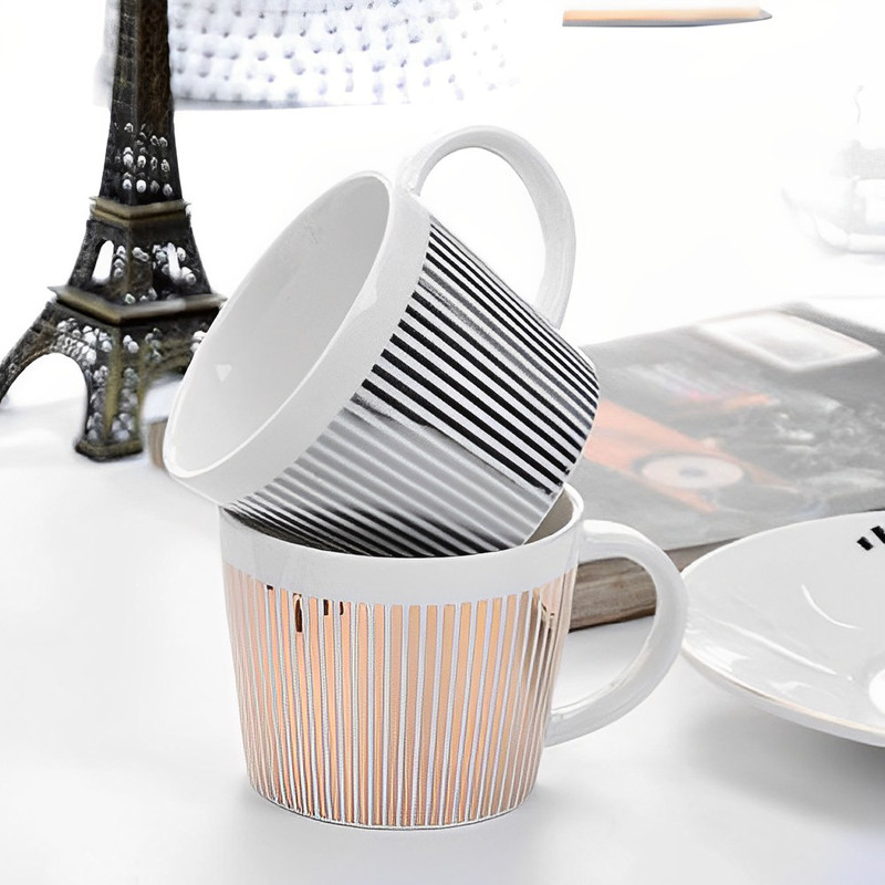 Elegant Looki5ng Anamorphic Cup and Saucer for Tea Time