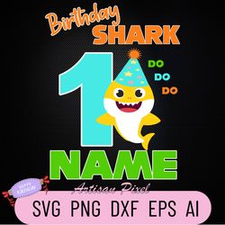1st birthday shark svg, shark birthday svg, shark doo doo svg, shark kids svg, first birthday svg, birthday boy, girl sv