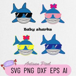 Baby Shark SVG Bundle,Baby Shark SVG Layered,Baby Shark For Circut Svg, Baby Shark Svg File,Baby Shark Birtday Svg,Baby