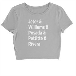 jeter and williams and posada and pettitte and rivera cropped t-shirt
