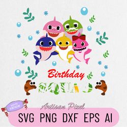 Birthday Squad Svg, Birthday Shark SVG, Birthday SVG, Birthday Shirt File, Happy Birthday Shark, Birthday Shark Girl Svg