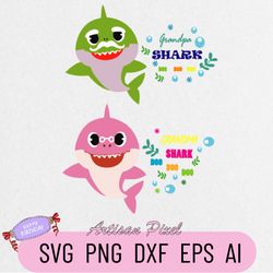 grandpa svg, grandma shark svg, shark svg, shark grandpa boy svg, shark grandpa girl svg, shark do do do, grandpa shirt