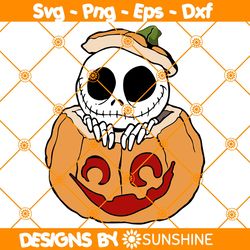 Jack Skellington In A Jack O Lantern SVG, Pumpkin King SVG, Halloween SVG, JAck Skelliongton Svg, File For Cricut