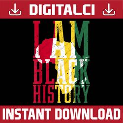 i am black history african flag empowerment melanin black history, black power, black woman, since 1865 png sublimation