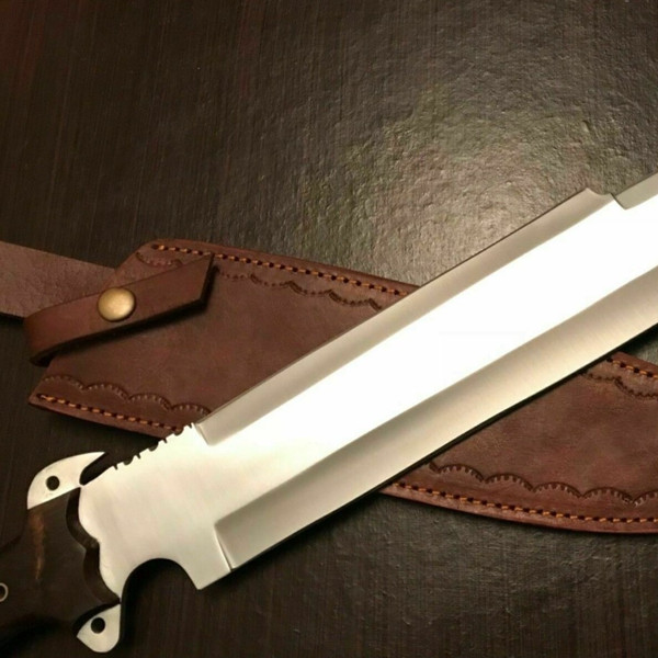 Movie Bowie Knife  Full Tang Hunting Knife  Camping  Leather Sheath for sale.jpg