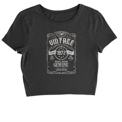 vintage 1972 aged to perfection 50th birthday gift cropped t-shirt