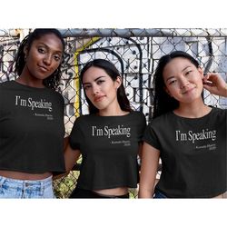 i'm speaking kamala harris debate cropped t-shirt
