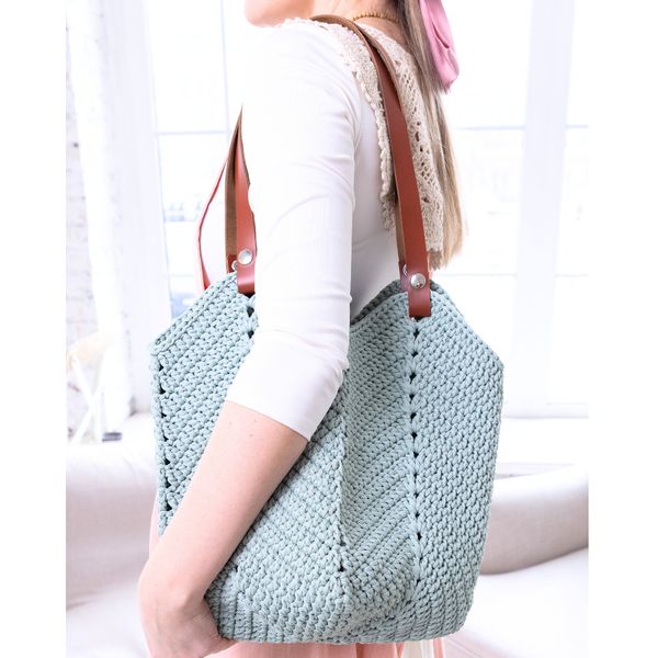 Crochet Bag Pattern PDF, Tote bag DIY, Beach Bag, Shopping b - Inspire ...