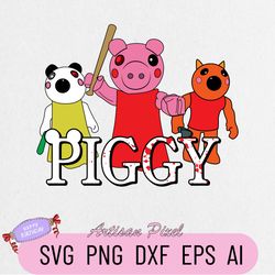 Piggy Roblox Svg, Roblox Game Svg, Roblox Characters Svg, Roblox Svg, Piggy Svg