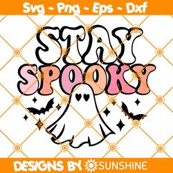 Cute Ghost Stay Spooky Svg Png, Cute Ghost Svg, Gift For Halloween Svg, Stay Spooky Svg, Halloween Spooky Svg