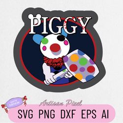 clown piggy svg, piggy roblox svg, piggy horror roblox svg, piggy svg, roblox game svg