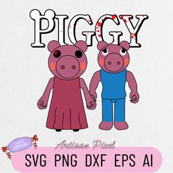 Piggy Roblox Svg, Roblox Game Svg, Roblox Characters Svg Ai Instant Download