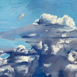 Clouds No.2. Sky series. Original one-of-a-kind oil painting,