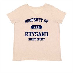 property of rhysand acotar womens plus size v-neck t-shirt