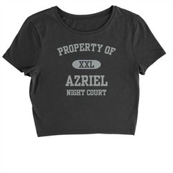 property of azriel acotar cropped t-shirt