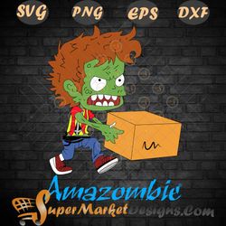 A box with associate xave the amazombie worker running svg png dxf eps