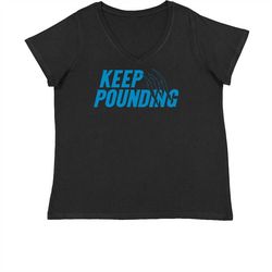 carolina football keep pounding womens plus size v-neck t-shirt