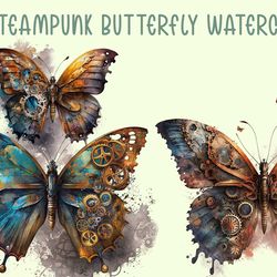steampunk butterfly watercolor