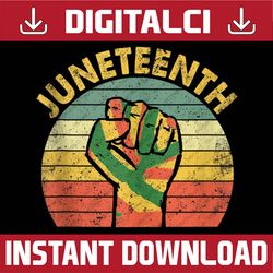 juneteenth raising fist vintage retro black history month black history, black power, black woman, since 1865 png sublim