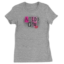 abcdefu f-ck you lips womens t-shirt
