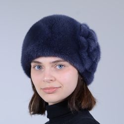 Real Fur Hat. Mink Hat. Fur Hats. Winter fur Hats. Classic Fur Hat for womens. Warm Winter Mink Fur Hat. Winter Mink Hat